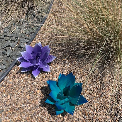 Decorative Metal Agave (Cupreate) - Garden Art (Turquoise)