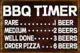 Funny Kitchen BBQ Timer Vintage Signs Metal Retro Barbecue Sign Grilling For Outdoor garden Backyard Bar Kitchen tin Signs Patio poster 8x12inch