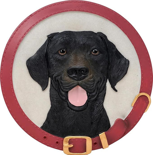 Spoontiques - Garden Décor - Black Lab Stepping Stone - Decorative Stone for Garden