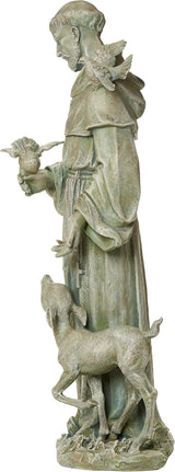 Joseph's Studio by Roman – 36.5" St. Francis with Fawn Garden Statue – Religious Outdoor Decor for Yard, Lawn, or Memorial