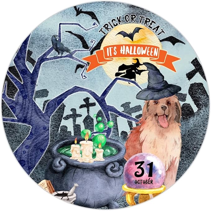 Retro Metal Sign 12"x12",Happy Halloween Scary Night Grave Witch Bats Trick Or Treat Dog Aluminum Tin Metal Sign for Home Living Room Bedroom Garden Farm Patio Decor Wall Art Poster