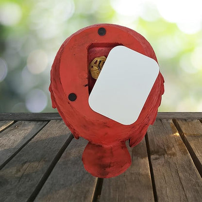 Gift Essentials Stocky Cardinal Garden Statue and Key Hider - Hides a Secret Extra Hidden Key Outside in Garden, Yard or Porch