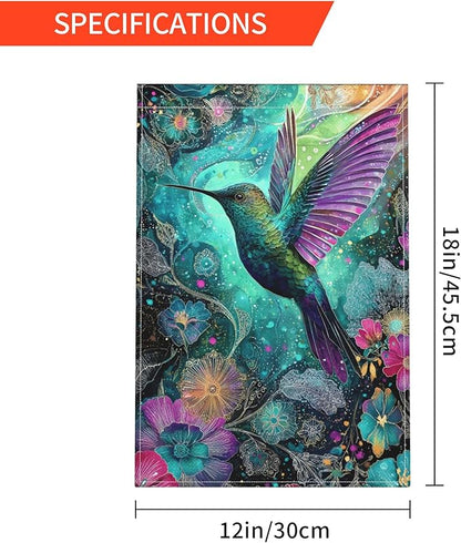Hummingbird Garden Flag Seasonal Double Sided 12 x 18 Inch Small Yard Flag for Indoor Outdoor Decor Holiday All Seasons