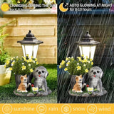 Garden Statue Decor, Flower Pots Planters Pots for Succulent, Outdoor Garden Sculpture for Patio Balcony Yard Lawn Decor, Outdoor Statues for Balcony Gifts (Dog&Cat)