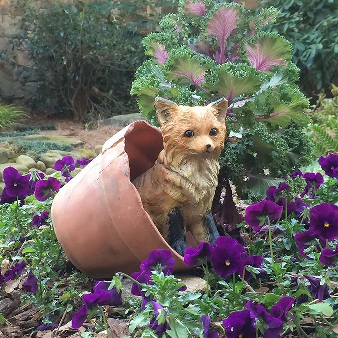 homestyles Call of The Wild Baby Fox in a Pot Garden Statue Figurine