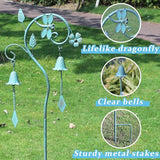 Dragonfly Garden Decor for Outside,Metal Yard Decor with Bell,Yard Art,Decorative Garden Stake,for Outdoor Garden