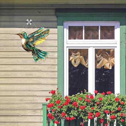 Hummingbird Suncatchers for Windows Hanging Garden Suncatcher Acrylic Window Hanging Panels Decor Gifts for Mom Friend Grandma Wife Housewarming Birthday Home 7.87 * 7.87inc/20 * 20cm (E)