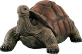 XBrand 28" L Brown and Black Concrete/MgO Walking Tortoise Statue, Indoor or Outdoor Décor, Garden Sculptures, Turtle Garden Statue