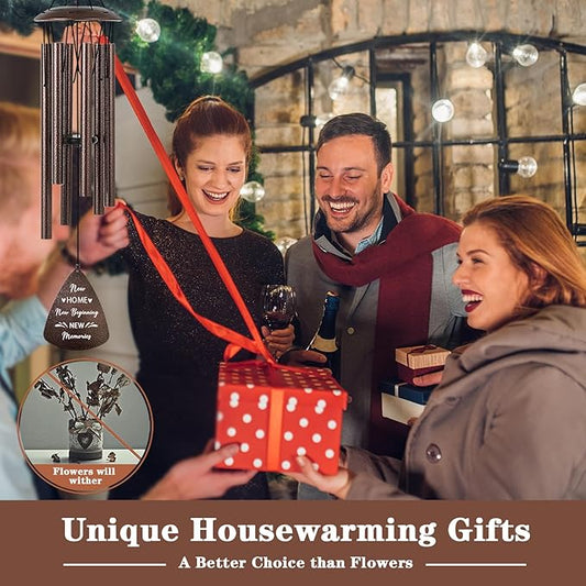 House Warming Gifts New Home, 32" Bronze Wind Chimes Housewarming Gifts, Housewarming Gift Ideas for New Apartment Homeowners Couples Women Men Friends