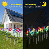 ostritec Solar Lights Outdoor Waterproof, 4 Pack Garden Decor Lights, 16 Multi-Color Changing Lily Solar Flowers for Yard Patio Pathway Decor, Gifts for Women Mom (4 Pack)