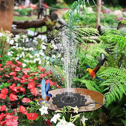 Bird Bath Solar Fountain | Solar Powered Fountain Pump,Waterfalls Outdoor Birdbath for Pool Pond Landscape Yard Patio Porch Deck Backyard