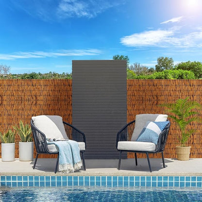 KOIUEYW Bamboo Reed Fencing, Decorative Bamboo Curtains for Patio, Light Russet Privacy Fence Reed Screens Outdoor for Patio Garden Balcony Privacy Screen, 5 x 5 FT
