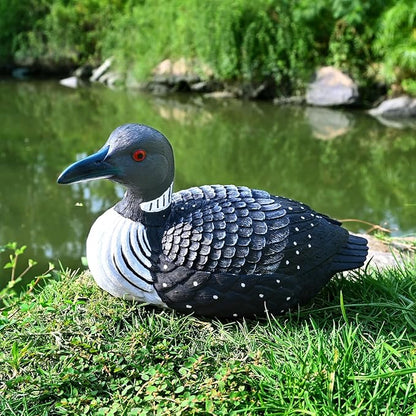 Loon Outdoors Bird Garden Decor: Backyard Birds Statues Cute Decorative Sculpture Lawn Ornament Small Realistic Duck Figurine Yard Decoration Rustic Outside Home Patio Gifts for Mom Women