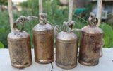 Mango Gifts Shabby Chic Rustic Vintage Bells Hanging Chimes with Jute Rope, Bohemian Style Tranquil Wind Chimes for Garden Outdoor and Patio Decoration (MGT21)