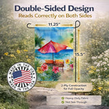 Caroline's Treasures Hawaii Hawaiian Hibiscus in Watercolor Garden Flag Mailbox Flag Decorative Yard Flag Banner Outside Patio Artwork Yard Flower Beds, Garden Size, Multicolor