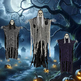 Kendane Halloween Decorations Outdoor and Indoor,3PCS Scary Hanging Ghosts,Halloween Grim Reaper Skeleton,Scary Party Decorations for Yard,Haunted House Decor