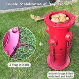 Metal Dog Fire Hydrant, 16" Fake Fire Hydrant Pee Post for Dogs, Large Dog Training Tool with Stakes, Indoor/Outdoor Garden Yard Statue & Decor
