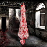 5ft Halloween Hanging Decoration, Inflatable Scary Prop with Gauze Wrap and Rope, Creepy Haunted House & Yard Decor for Outdoor Indoor Party Scenes (Assembly Needed)