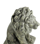 Lion Statue for Garden - Outdoor Sculpture Decoration - 22.8" H Concrete Seated Lion Statue for Home Décor Patio Yard