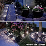 Priddop Solar Lights Outdoor Pathway Waterproof 8 Pack Cold White LED Acrylic Mushroom Decorative Garden Lights for Yard Landscape Patio Outside Decor
