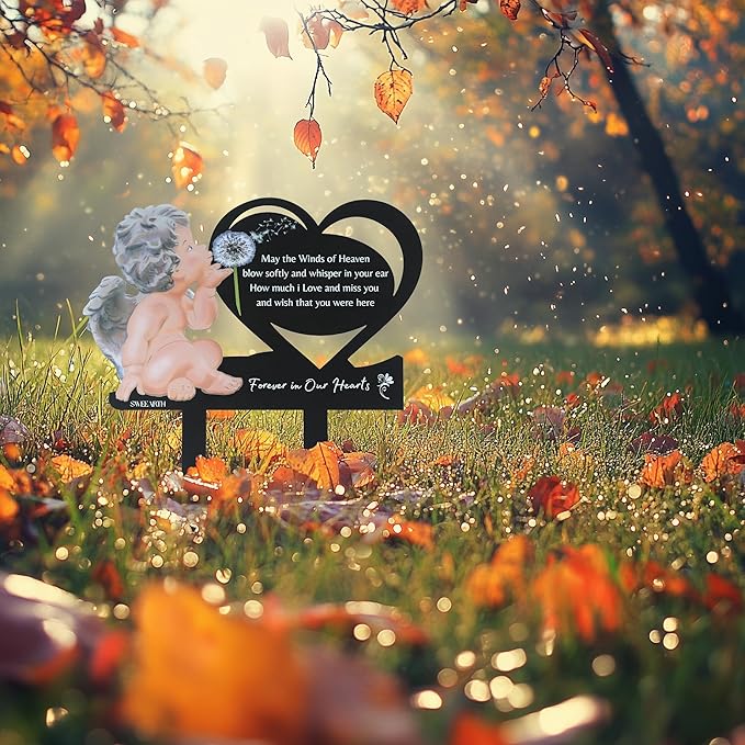 SWEEARTH Garden Decor for Outside – Express Your Eternal Love – Grave Decorations for Cemetery – Outdoor Decor – Cemetery Decorations for Grave – Grave Markers for Cemetery for Humans