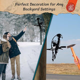 Renovatio Metal Bird Decor, Gifts for Mom, Majestic Bird Decoration, Metal Garden Sculpture, Outdoor Tree Ornaments – A Remarkable Outdoor Yard Decor – Hawk (Black)
