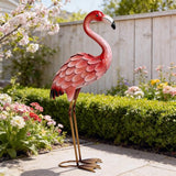 Ratuor Metal Flamingo Yard Decor Garden Statues,Outdoor Pink Flamingo for Backyard Patio Porch Decoration,Valentine's Day,Wedding,Party,Lawn Decorations