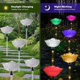 BeHiller Solar Garden Light Outdoor Waterproof,6PACKS Multicolor Bigger Rose Flowers Lights Lawn Decor,Solar Pathway Rose Lights for Garden,Mom Day,Christmas,Housewarming Gifts Decor