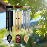 Personalized Son Cardinal Memorial Crystal Wind Chimes Remembrance Sympathy Ornament Keepsake in Memory of Child Boy Kid Offspring Custom Name Bereavement Condolence Gift for Outdoor Hanging