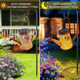 Solar Watering Can Lights, Hummingbird Gifts for Mothers Day Women Mom Grandma Birthday, Waterproof Outdoor Garden Decor Large Hanging Solar Lanterns Garden Lights for Porch Yard Flowerbed Pathway