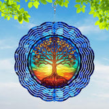 Tree of Life Yard and Garden Wind Spinner, Unique 3D Hanging Tree of Life Wind Spinner