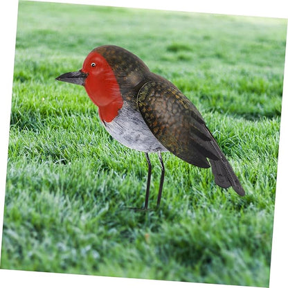 Figurine Garden Decoration Rustic Metal Bird Ornament for Outdoor Spaces for Coffee Shops Patios Iron Craft Elegant Design Bird Statue for Lawn Decor