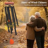 Wind Chimes for Outside, Soothing Melodic Memorial Sympathy Wind Chime, Suitable Outdoor Garden Decor, Gift for Mom Women Neighbors (Black Wind Chimes-26 in)