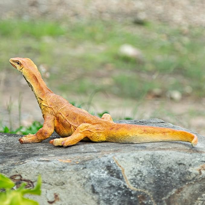Outdoor Resin Lizard Garden Statue, Brown, 23.23 x 11 x 10.24 inches Large Outdoor Resin Reptile Models Tropical Lizard Yard Art