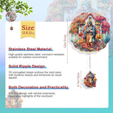 Rngmsi Lady of Guadalupe Wind Spinners Outdoor Garden, 12 X 12 Inches Catholic 3D Metal Wind Spinner Decor Outside, Stainless Steel Guadalupe Ornaments Hanging Gift