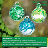 3pcs Hand Blown Glass Gazing Balls 2.3in Hanging Friendship Ball Decor for Home Garden Patio