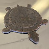 Turtle Stepping Stone Cast Iron Outdoor Yard and Garden Decor Bronze