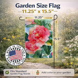 Caroline's Treasures Alabama Camellia in Watercolor Garden Flag Mailbox Flag Decorative Yard Flag Banner Outside Patio Artwork Yard Flower Beds, Garden Size, Multicolor