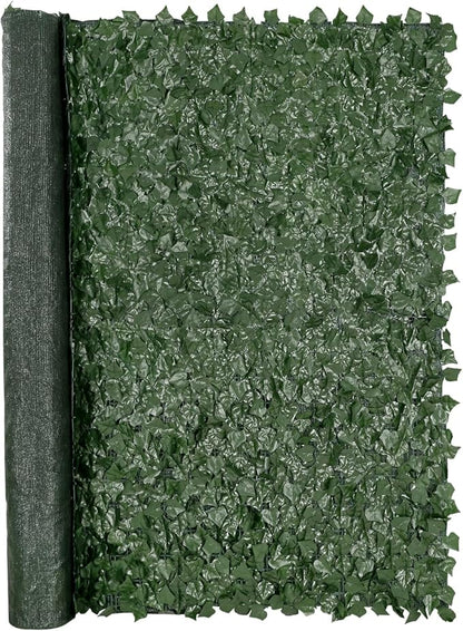 VEVOR Artificial Ivy Privacy Fence Screen, 96 x 72 in Faux Ivy Vine Leaf Hedges Fence, Greenery Privacy Fence with Mesh Cloth Backing, Green Wall Decoration for Outdoor Garden, Yard, Balcony