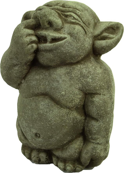 Ogre Garden Statue Picking Nose Concrete Troll Sculpture