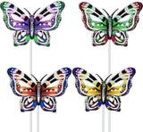 4Pcs Butterfly Garden Stakes Decor, Colorful Butterflies Decorations, Metal Yard Art for Outdoor Lawn Porch Pathway Yard Patio Plant Pot Ornaments (Butterfly- A)