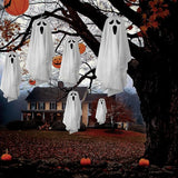 Bunny Chorus Halloween Decorations Outdoor Hanging Ghosts, 6Pcs Cute Hanging Light up Ghosts, Halloween Decorations for Home Patio Yard Lawn Tree Party Garden Porch Decor Indoor Outdoor