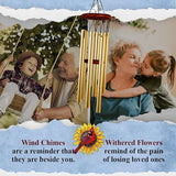 Personalized Memorial Wind Chimes for Loss of Loved One, Custom Crystal Sunflower Cardinal Memory Ornament, Remembrance Gifts for Loss of Mother Dad, Sympathy Suncatcher Windchimes, Garden Décor