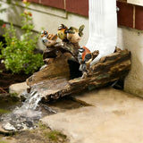 Bird Gutter Downspout Statue Splash Block Outdoor Garden Decoration, 11.4” x 6.9” Gutter Extender Diverter Rain Guardian Statues for Patio, Yard Accessory, Resin Decorative Concrete Pond Koi Decor