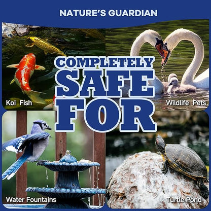 Dr. Raifya's Pond Fresher - 5 OZ - Natural Water Clear & Odor Control in Koi Pond, Bird Baths & Fountains, Beneficial Bacteria & Enzymes Safe for Fish, Pets, Wildlife & Plants, Easy to Use
