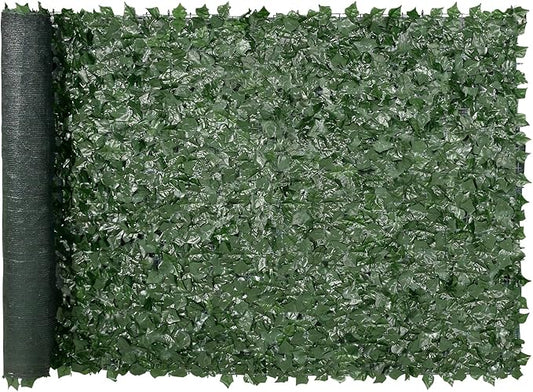 VEVOR Artificial Ivy Privacy Fence Screen, 59 x 118 in Faux Ivy Vine Leaf Hedges Fence, Greenery Privacy Fence with Mesh Cloth Backing, Green Wall Decoration for Outdoor Garden, Yard, Balcony