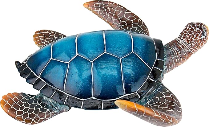 Large Blue SEA Turtle Statue