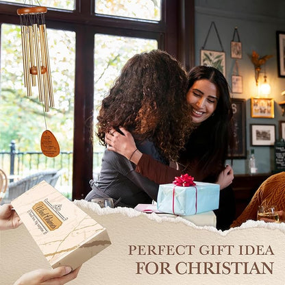 Aurahouse Christian Gifts for Women Men, Bible Verse Wind Chimes, Religious Christian, Baptism Gift, Inspirational Spiritual Gift for Women Mom Sister Friends Coworkers
