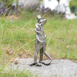 Frog Garden Decor Gifts for Women - Resin Decorative Sculpture Patina Dancing Home Statue with Bowler Hat Unique Animal Tabletop Shelf Decoration for Garden 4.2 * 2.9 * 8.5 inch