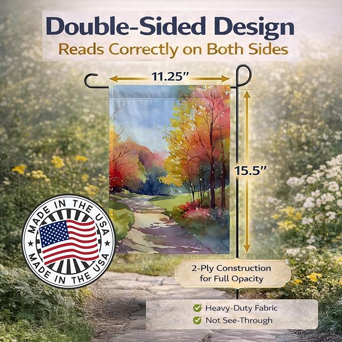 Caroline's Treasures North Carolina Dogwoods in Watercolor Garden Flag Mailbox Flag Decorative Yard Flag Banner Outside Patio Artwork Yard Flower Beds, Garden Size, Multicolor